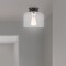 Designers Fountain 9in Ezra 1-Light Black Interior Ceiling Light Flush Mount with Clear Glass Shade 1261-BK - alternate 3